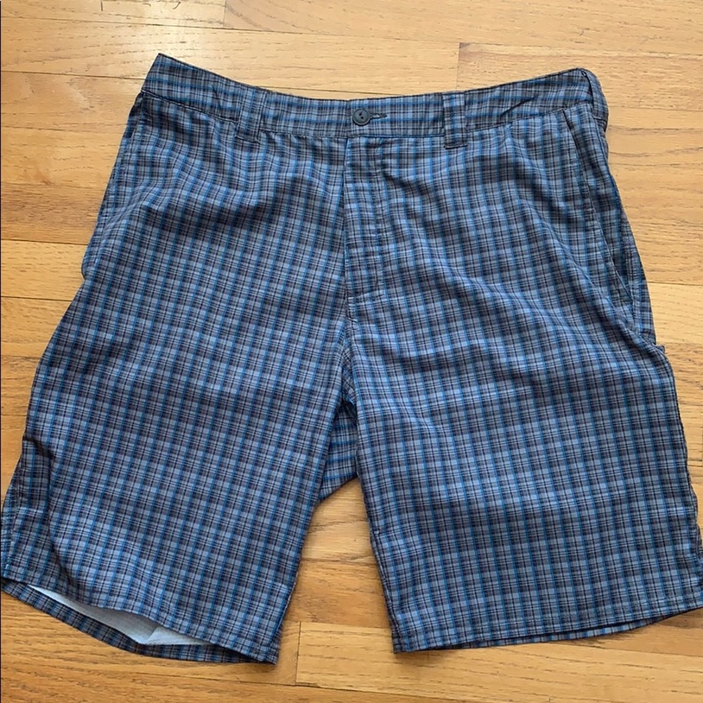 Men’s The North Face Plaid Shorts 34 Regular Grey